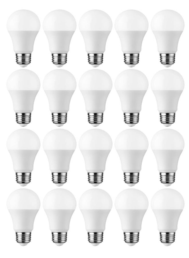 Pack of 20 LED Bulbs – Energy Efficient E27 Base Standard White Light Lamps for Home, Office, Shops & Commercial Use – Long Lasting, Flicker-Free, Eco-Friendly, Bright Illumination Lighting - Image 1