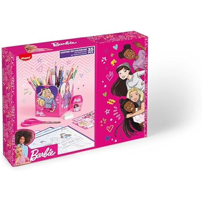 Barbie - GIFT BOX BARBIE - PAINTING ACCESSORIES WITH QUIVER TO DESIGN - 35 PIECES - Image 3