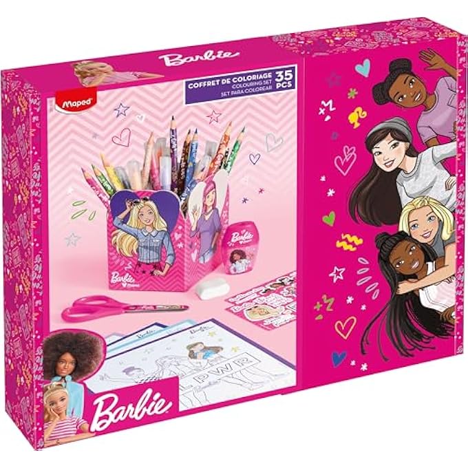 Barbie - GIFT BOX BARBIE - PAINTING ACCESSORIES WITH QUIVER TO DESIGN - 35 PIECES - Image 2