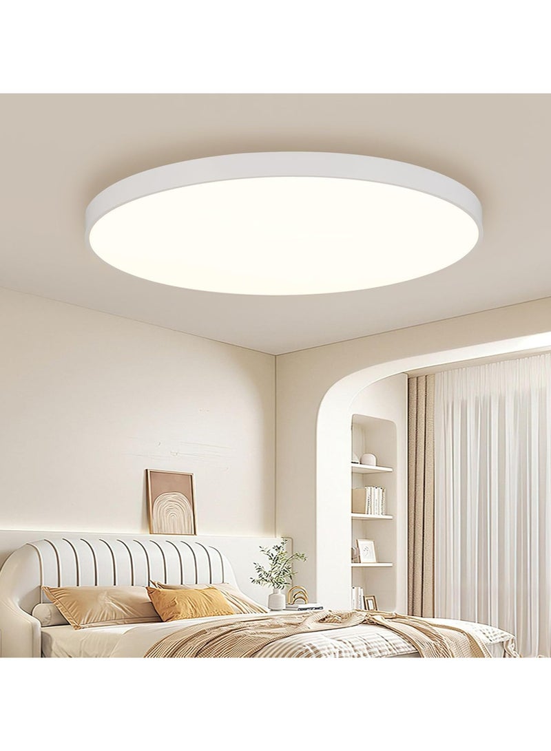 AUTOYSUR مصباح سقف LED مقاس 14.5 بوصة، 40 وات، مصباح سقف دائري مسطح أبيض، قطر 37 سم، مصباح حديث أبيض طبيعي 4000 كلفن لغرفة النوم، المكتب، غرفة المعيشة، المطبخ، الطابق السفلي، الشرفة، رفيع للغاية 6 سم - Image 1