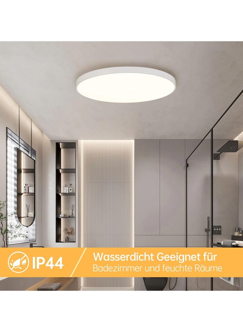 AUTOYSUR مصباح سقف LED مقاس 14.5 بوصة، 40 وات، مصباح سقف دائري مسطح أبيض، قطر 37 سم، مصباح حديث أبيض طبيعي 4000 كلفن لغرفة النوم، المكتب، غرفة المعيشة، المطبخ، الطابق السفلي، الشرفة، رفيع للغاية 6 سم - Image 2