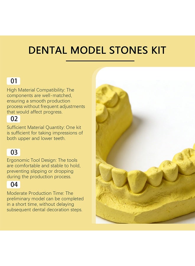Feimuko Dental Model Stones Kit, Teeth Mold Kit, Impression Tray Set, Plaster Powder With Display Model, Tooth Decoration With Complete Supplies, Educational Tool Classroom Demonstration, Kit For Students - Image 5