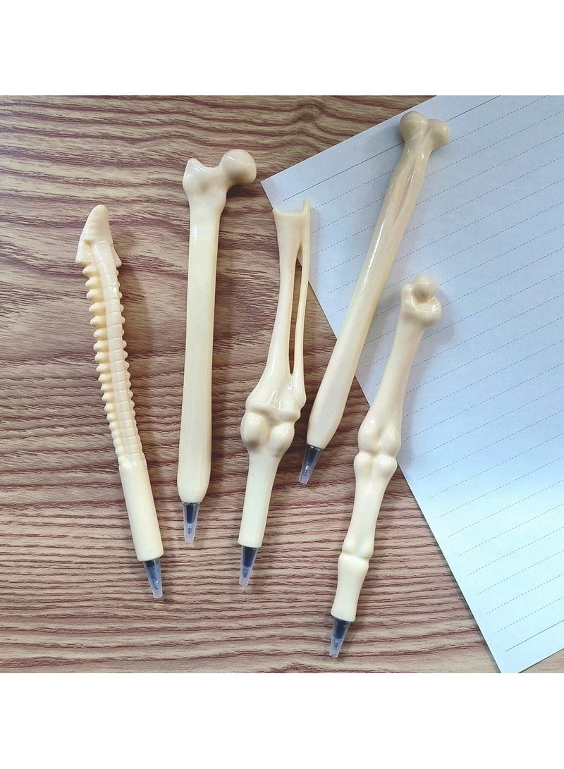 Blue ink ballpoint pens designed in the shape of various bones, suitable for personal use or as a gift for medical and nursing students. Set of 5 pens. - Image 2