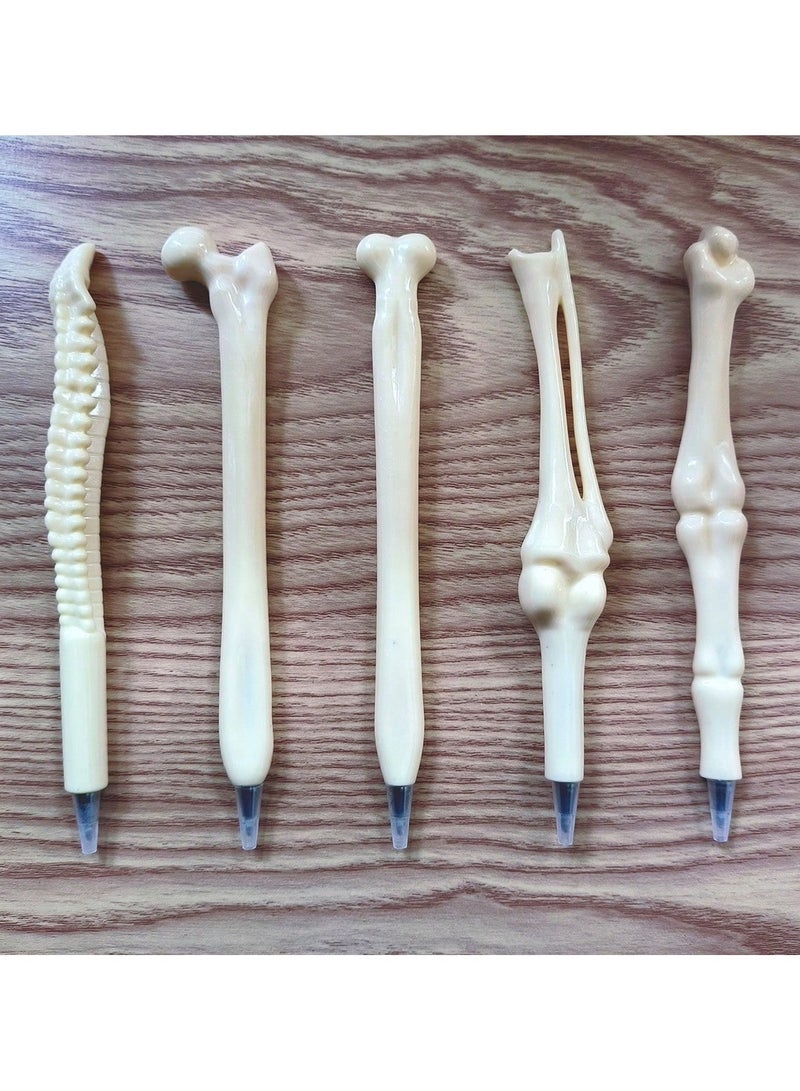 Blue ink ballpoint pens designed in the shape of various bones, suitable for personal use or as a gift for medical and nursing students. Set of 5 pens. - Image 4
