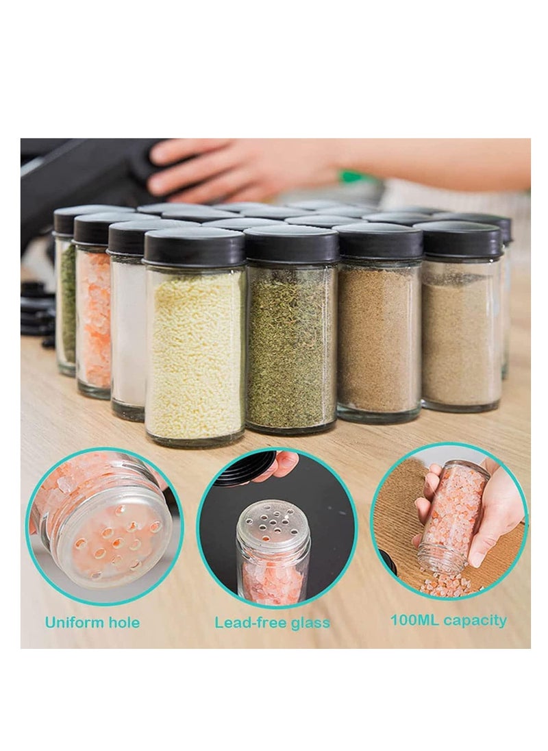 Toshionics - Premium 360° Rotating Spice Rack Organizer Revolving Seasoning Storage Stand for Kitchen Countertop with 18 Jars Space-Saving Easy Access Stainless Steel Lid Ideal Herbs - Image 1