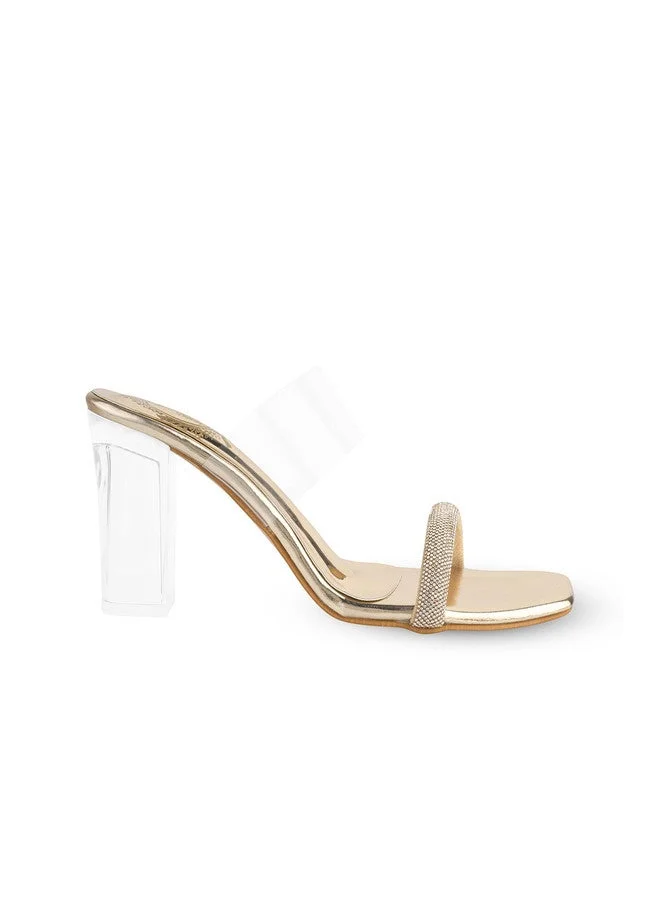 شوتوبيا Shoetopia Embellished Open Toe Party Block Sandals