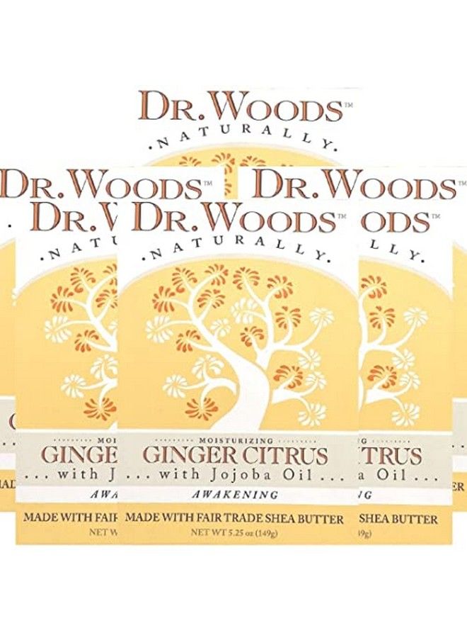 Dr. Woods Ginger Citrus Bar Soap With Jojoba Oil & Organic Shea Butter 5.25 Ounce (Pack Of 6) - Image 2