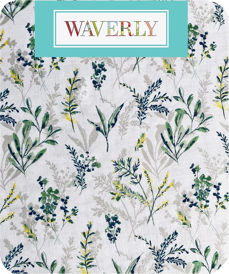 Waverly Meadow Views IndoorOutdoor Floral Print Fabric Napkins Blue Green and Yellow Wildflower Design Stain and Water Resistant Tablecloth Wrinkle Free Fabric Napkins Set of 4 Napkins Purple - Image 2