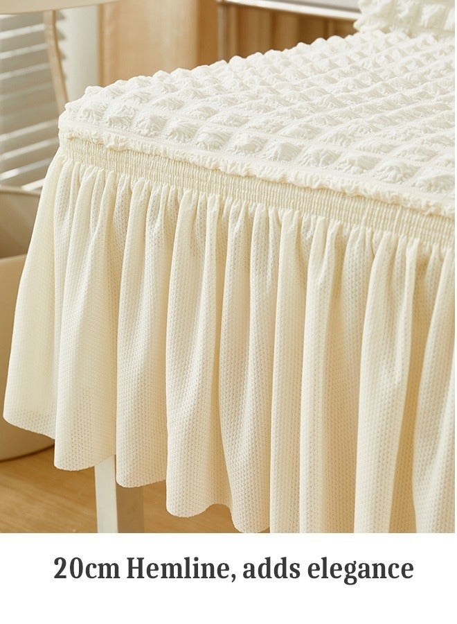 Bukela 4/6-Piece Chair Covers, Stretchable Chair Covers, Dining Room Chair Covers with Long Skirt, Chair Protector, Soft Touch Seat Covers for Dining Room Banquet Party Home Decoration - Image 5