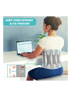 KASTWAVE Back Brace for Women Men, Lower Back Pain Relief, Close-fitting Breathable Back Support Belt for Daily Chores, Adjustable Lumbar Support Belt for Scoliosis, Herniated Disc, Back Pain  - Image 3