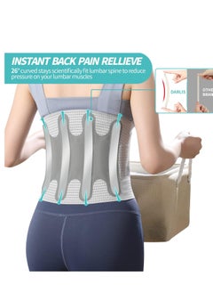 KASTWAVE Back Brace for Women Men, Lower Back Pain Relief, Close-fitting Breathable Back Support Belt for Daily Chores, Adjustable Lumbar Support Belt for Scoliosis, Herniated Disc, Back Pain  - Image 2