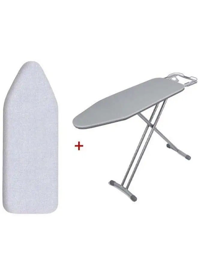 Extra-Wide Ironing Board 110x33cm (43"x13") – Foldable & Height-Adjustable with XXL Iron Rest, Heavy-Duty Steel Frame for Home/Dorm, Grey  - Image 1