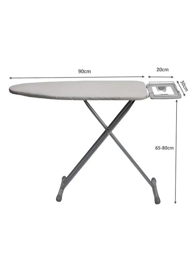 Extra-Wide Ironing Board 110x33cm (43"x13") – Foldable & Height-Adjustable with XXL Iron Rest, Heavy-Duty Steel Frame for Home/Dorm, Grey  - Image 2