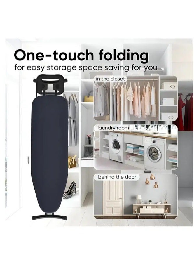 Extra-Wide Ironing Board 110x33cm (43"x13") – Foldable & Height-Adjustable with XXL Iron Rest, Heavy-Duty Steel Frame for Home/Dorm, Grey  - Image 4