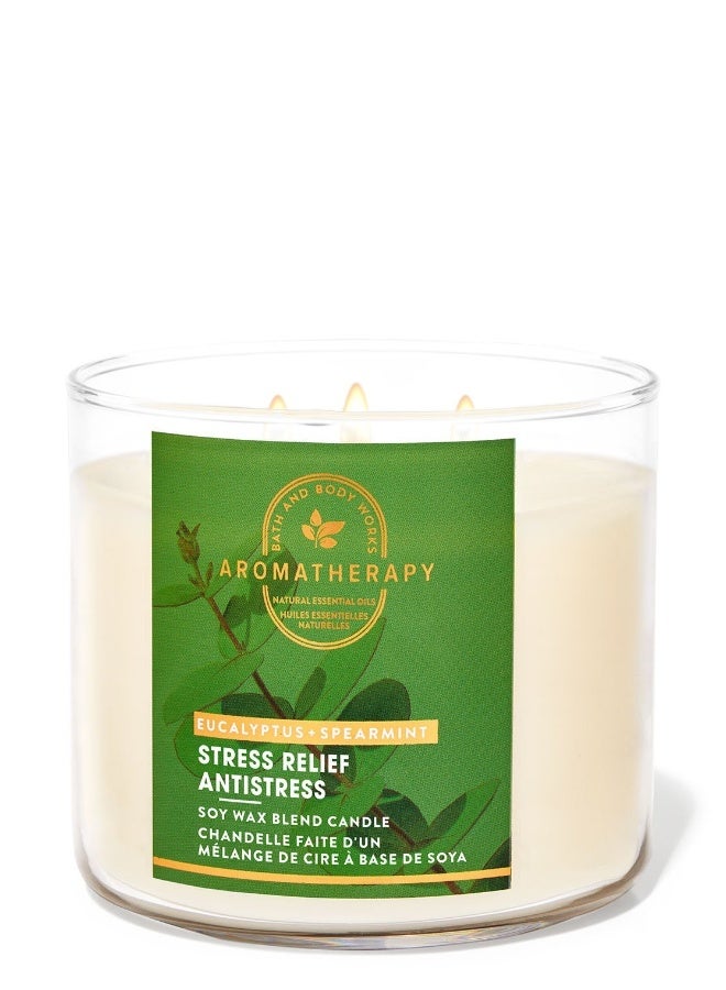 Bath & Body Works Eucalyptus Spearmint 3-Wick Candle - Image 1
