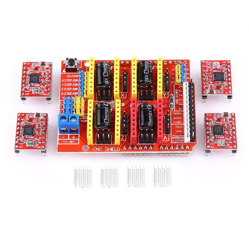 Hilitand لوحة التمديد V3، لوحة توسيع CNC مع 4 قطع من مبرد محرك الخطوة A4988 لآلة النقش وطابعة 3D DC 12V إلى 36V - Image 1