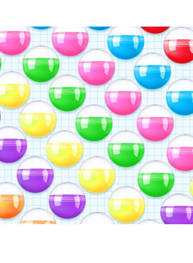 150 Pcs Clear Gumball Capsules - Colorful Plastic Containers for Candy, Toys & Party Favors - 1.3 Inch Round Vending Machine Supplies - Image 2