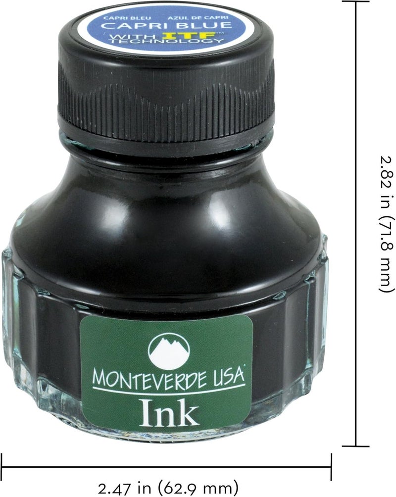 Monteverde USA Ink with ITF Technology, 90 ml Capri Blue (G308CB) - Image 2