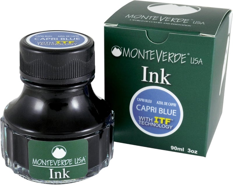 Monteverde USA Ink with ITF Technology, 90 ml Capri Blue (G308CB) - Image 4