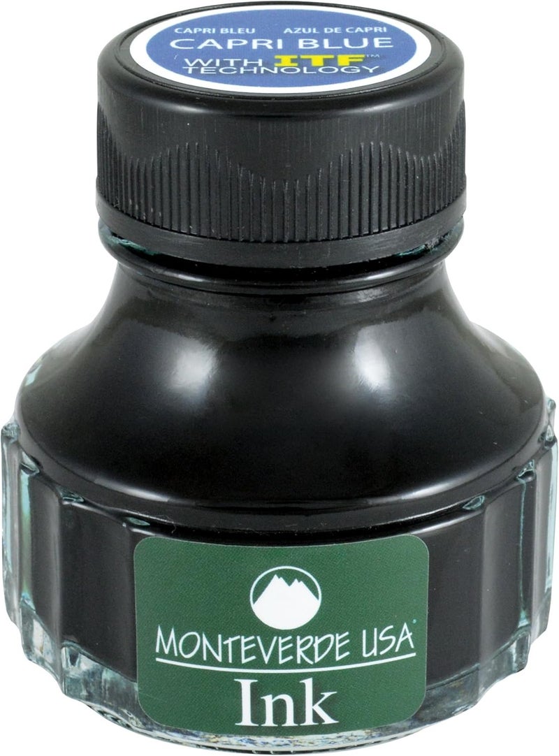 Monteverde USA Ink with ITF Technology, 90 ml Capri Blue (G308CB) - Image 1