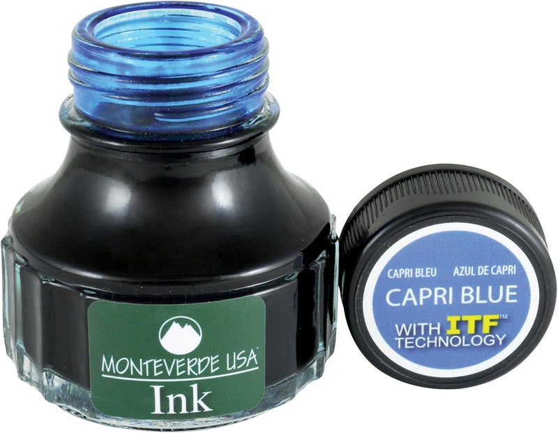 Monteverde USA Ink with ITF Technology, 90 ml Capri Blue (G308CB) - Image 3