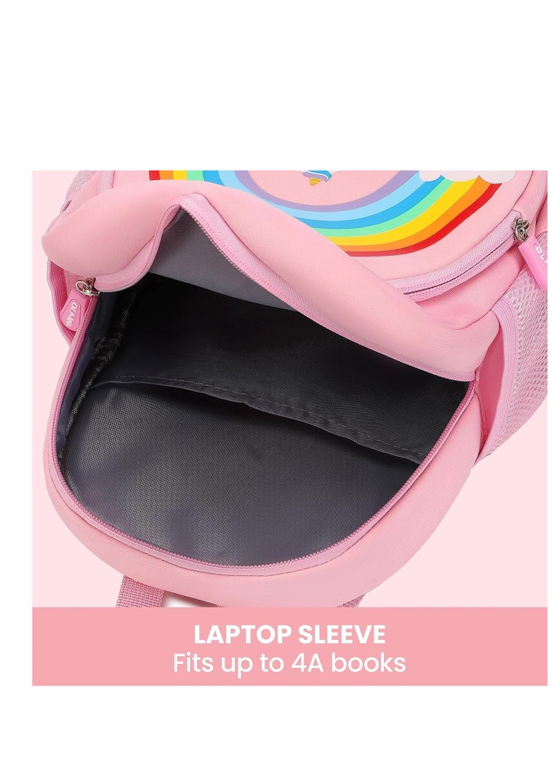 KASTWAVE - Toddler Unicorn Backpack, Child Backpacks For School & Travel, Kindergarten Elementary Toddler bag, 10" H with Anti-lost Safety Leash for Daycare Outdoor - Image 1