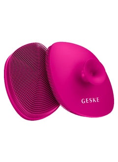 GESKE Smart App Guided Facial Brush And Facial Cleansing Brush With Handle Soft Silicone Brush Professional Facial Cleansing Device Skin Cleansing Device - Magenta  - Image 4