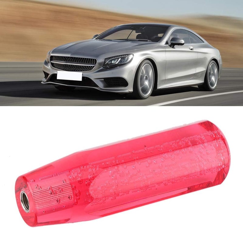 woobles Car Shift Knob Acrylic 15cm/5.9in Crystal Car Shift Knob Gear Stick Lever Universal for Manual Transmission Vehicles Shift Knob Gear Gear Lever(red) - Image 2
