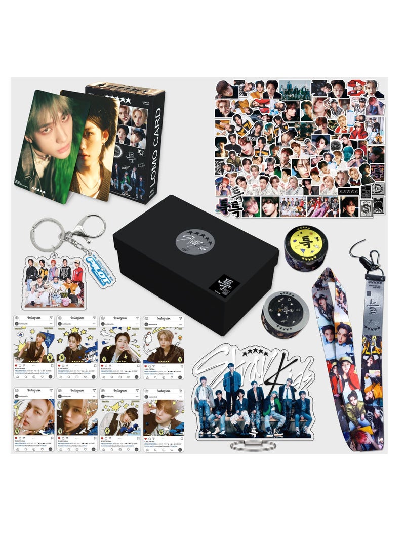 Generic Stray Kids New Album 5-STAR Gift Box With Lomo Cards, Acrylic Stand, Hand Account Tape, Keychain, Lanyard, Stickers, Photo Card - Image 1