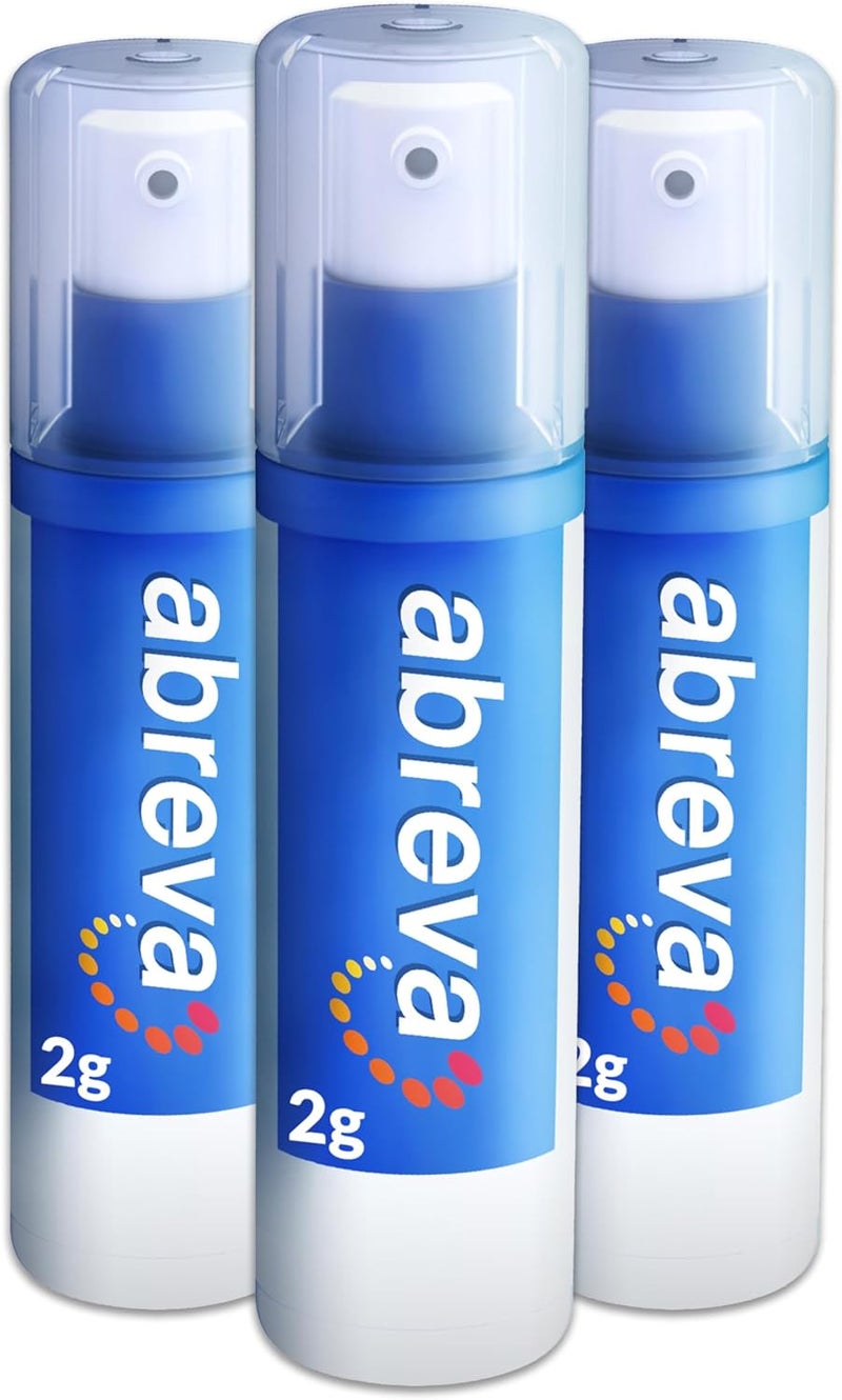 abreva Abreva Docosanol 10% Cream Cold Sore Treatment, Fever Blister and Cold Sore Cream - 0.07 Oz Pump Bottle x 3