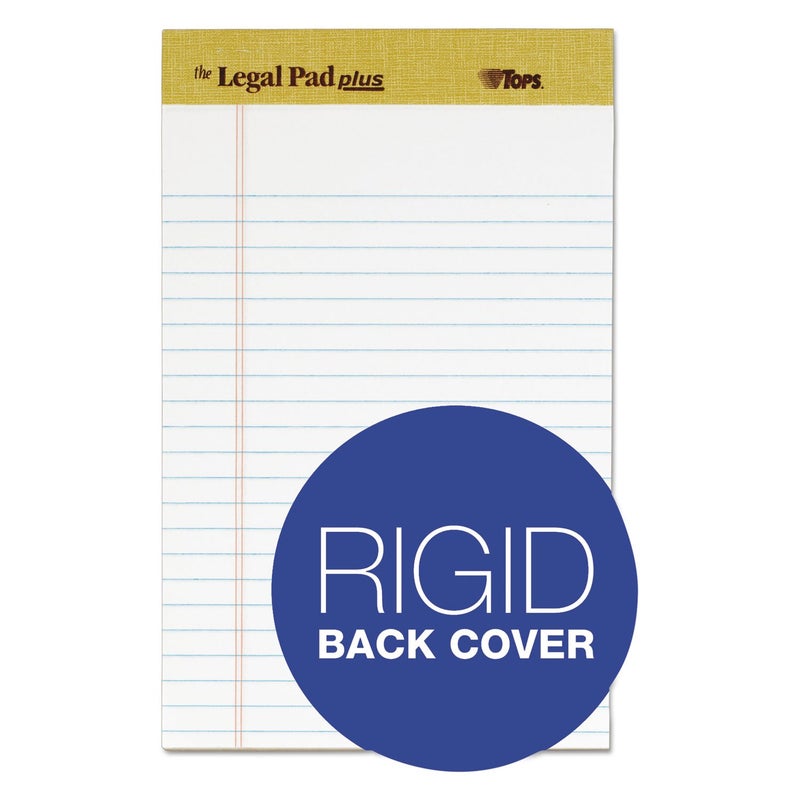TOPS The Legal Pad Plus Writing Pads, 5" x 8", Jr. Legal Rule, 50 Sheets, 12 Pack (71500) - Image 4