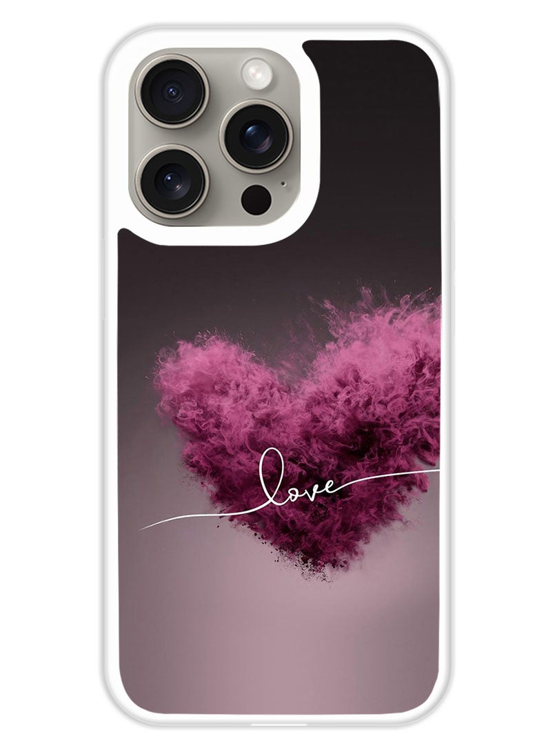 Theodor Protective Case Cover For APPLE IPHONE 15 Pro Max Love (White Bumper) - Image 1