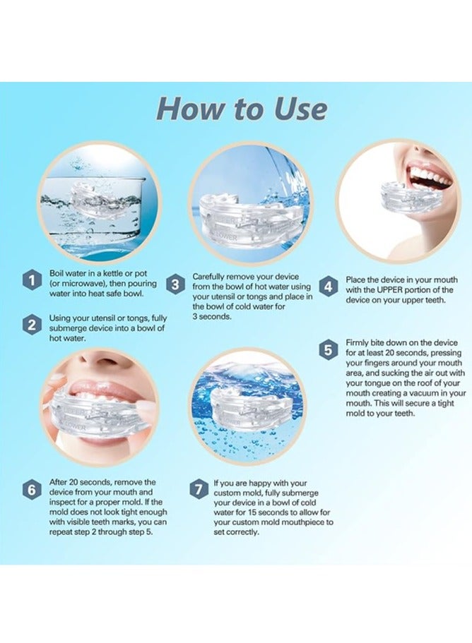 general Adjustable Braces Tray Night Anti-Grinding Braces with Storage Box Color Box, Adjustable Anti-Snoring Mouthguards for Men and Women to Improve Sleep - Image 5