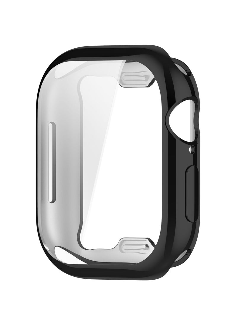 Generic - Case Compatible with Apple Watch Series 10 46mm with Screen Protector Ultra Thin Soft TPU Silicone Bumper Case Full Coverage Watch Case Protective Case Cover (Black) - Image 1