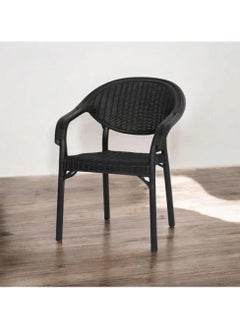 watheer Bamboo rattan chair - black  - Image 3