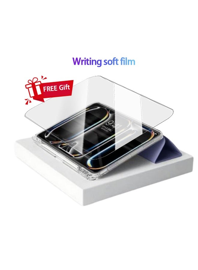 Redmi Pad SE 11 Inch Cover, For Redmi SE Cover With Pen Slot, Case For Shockproof Y Folding Stand, Transparent Tpu Protective Cover,  Flip Cover Stand Smart Wake-Up/ AED 23 Gift Set Anti-Glare Protective Film - Purple - Image 3