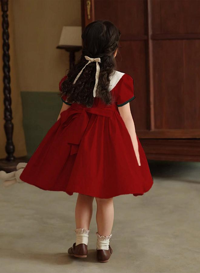 Take Two Girls Embroidered Puff Sleeve Dress - Image 2