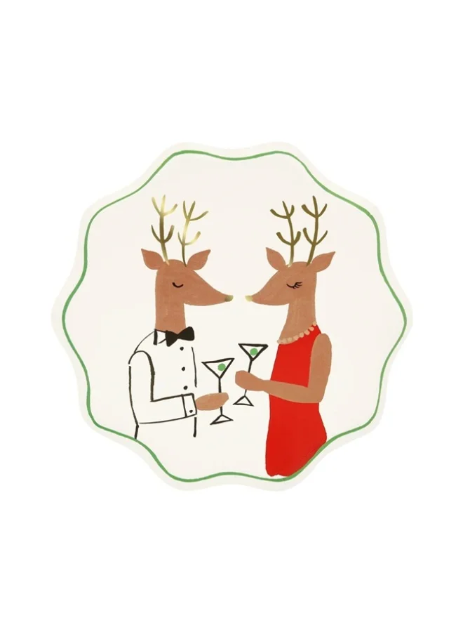 Meri Meri Mr. & Mrs. Reindeer Side Plates