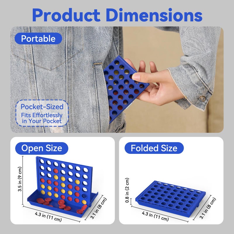 Pup Go 8-Pack Mini Pocket Sized 4 in a Row Board Game for Kids Ages 3+, Perfect Party Bag Fillers for Kid Classroom Prizes Rewards Unisex Kids Party Favour Toy School Fete Kids Prizes - Image 2