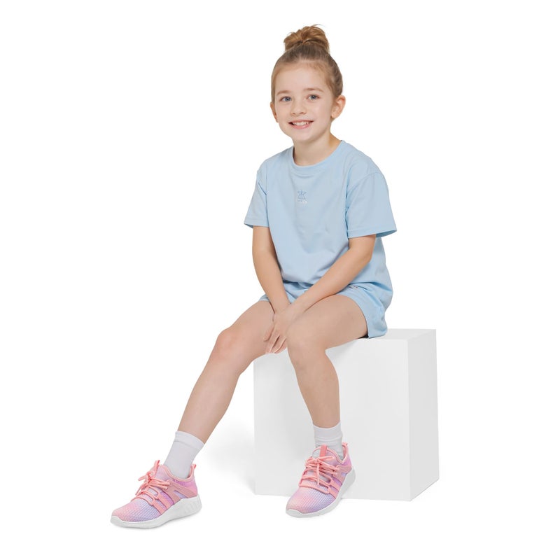 RUNSIDE Girls Tennis Shoes Lightweight Sports Kids Sneakers Lace-up for Running/Walking, Toddler/Little Kid/Big Kid - Image 2
