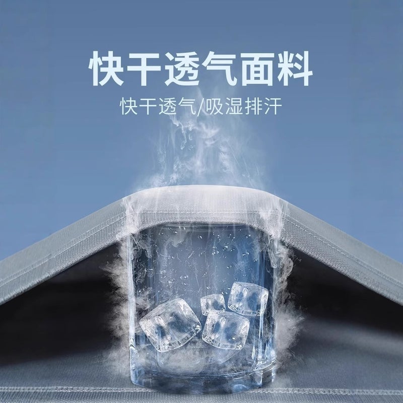 بدلة رياضية للرجال قصيرة الأكمام من حرير الثلج صيفية سريعة الجفاف زي كرة السلة ملابس لياقة بدنية شورتات صيفية 06 رمادي [مجموعة] - Image 4