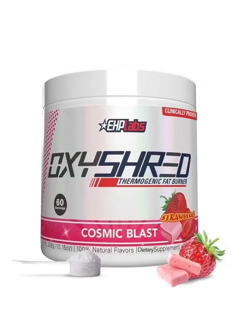 إي إتش بي لابس EHP Labs OxyShred مسحوق التمرين السابق - مسحوق التمرين السابق مع L Glutamine و Acetyl L Carnitine ، مشروب تعزيز الطاقة - Cosmic Blast ، 60 حصة - Image 1