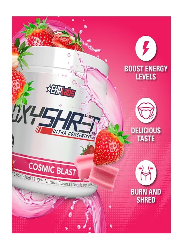 إي إتش بي لابس EHP Labs OxyShred مسحوق التمرين السابق - مسحوق التمرين السابق مع L Glutamine و Acetyl L Carnitine ، مشروب تعزيز الطاقة - Cosmic Blast ، 60 حصة - Image 2