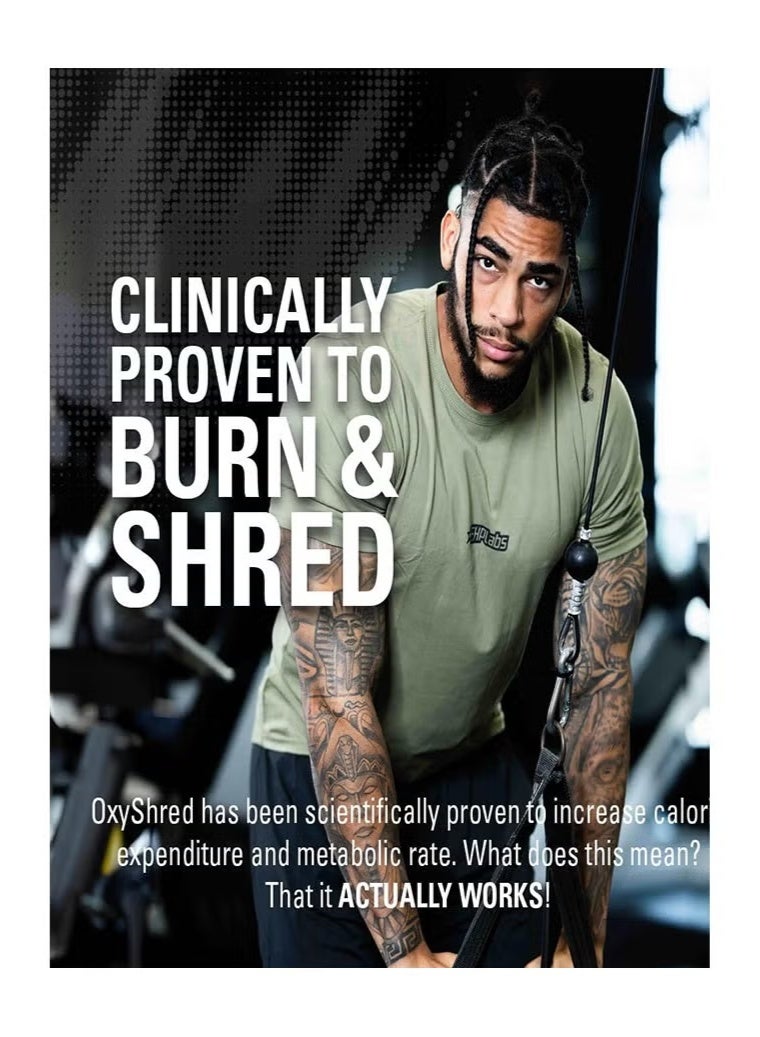 إي إتش بي لابس EHP Labs OxyShred مسحوق التمرين السابق - مسحوق التمرين السابق مع L Glutamine و Acetyl L Carnitine ، مشروب تعزيز الطاقة - Cosmic Blast ، 60 حصة - Image 4