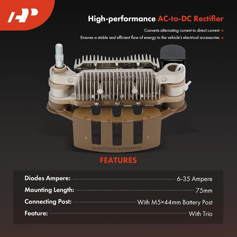 A-Premium Alternator Rectifier for Mazda Miata 1990-1993 - Image 2