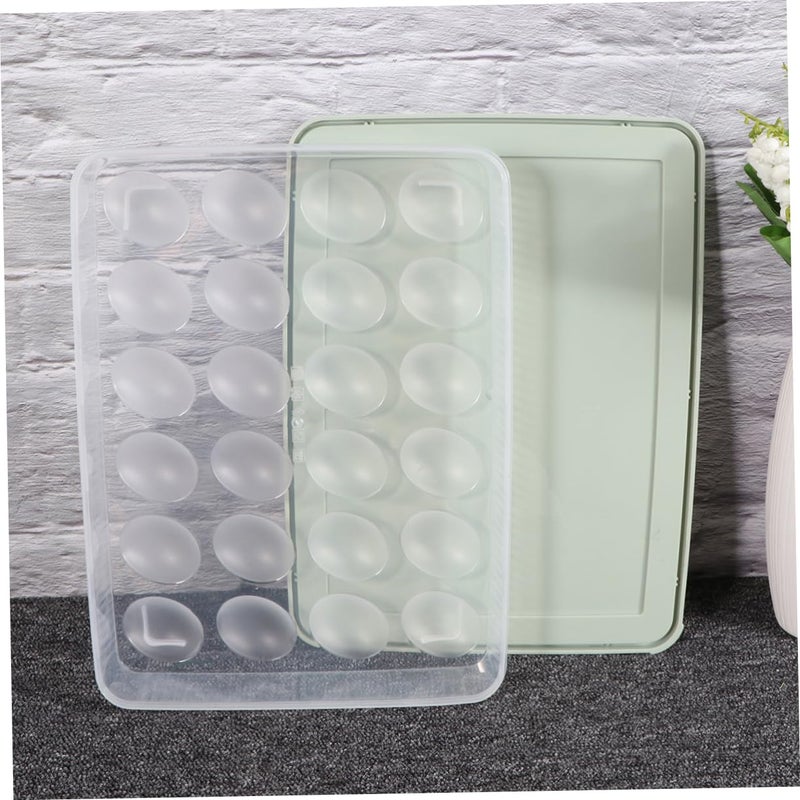 Large Capacity Plastic Egg Storage Box With Dispenser Lid For Home Kitchen - Image 4