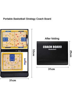 EasyLife Basketball Coaching Board Professional Coaches Clipboard  Portable Strategy Coach Board Kit Tactical Magnetic Board Kit with Marker and Bag  - Image 2