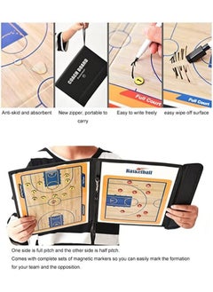 EasyLife Basketball Coaching Board Professional Coaches Clipboard  Portable Strategy Coach Board Kit Tactical Magnetic Board Kit with Marker and Bag  - Image 5