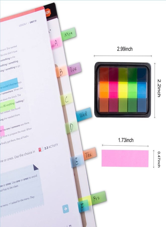 Golcellia 600 Pcs, Transparent Sticky Notes, Page Markers, Book Tabs, Sticky Note Tabs, Sticky Tabs, Page Tabs, Label Stickers, Pop Up Index Tabs, Tabs Flags Stickers - Image 2