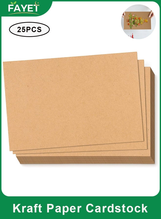FAYET 25-Pack A3 Kraft Paper Cardstock , Double-Sided Blank Postcards & Note Sheets for Art, Crafts, Mailing and Printable Messages(42 × 29.7 cm) - Image 1